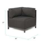 Axis Corner Chair Sterling Charcoal Titanium Frame
