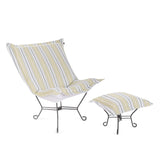 Indoor/Outdoor Puff Scroll Chair Dune Moss