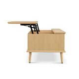 Rattan Lift-Top Mid-Century Storage Coffee Table