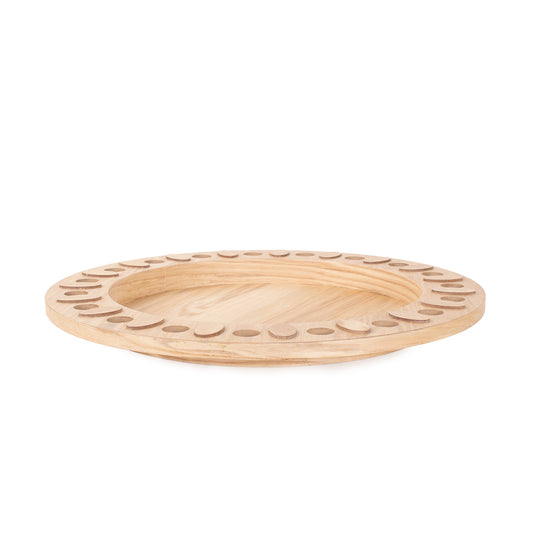 Robin Baron Winfield Round Wooden Serving Tray