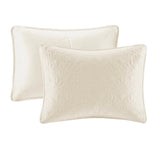 3 Piece Reversible Cottage Quilt Set, Cream