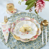 Garden Blooms 9 Inch Floral Paper Plates Set of 16