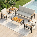 5-Piece Outdoor Conversation Set Patio Chairs with Cushions
