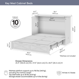 Murphy Cabinet Bed with Pullout Drawer Without Mattress