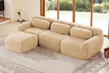 MELLOW 114" 3-Seater Sofa with 1 Ottoman