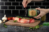 Kook Embossed Glass Salt Cellar with Lid 10 oz
