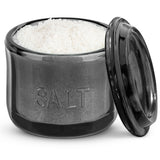 Kook Embossed Glass Salt Cellar with Lid 10 oz