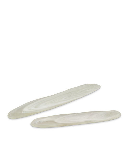 Milky White Tray Set of 2