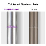 PURPLE LEAF Semi-Auto Outdoor Market Table Umbrella with Heavy-Duty Fabric