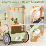 ROBUD Wooden Baby Push Walker Green Farm
