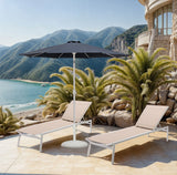 Fiji - Aluminum Patio Umbrella With Round White Base