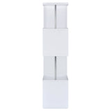Baxter 67-inch 4-shelf Bookshelf White and Chrome