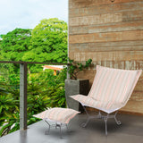 Indoor/Outdoor Puff Scroll Chair Dune Terra Cover Only