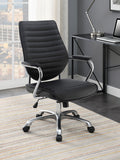 Chase Upholstered Adjustable Home Office Desk Chair Black