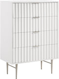 Modernist Engineered Wood Chest with Gold Accents – Contemporary Design for Chic Home Decor