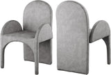 Summer Contemporary Dining Arm Chair Set of 2 - Luxurious Upholstery, Durable Steel Frame Design