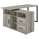 Hertford 59-inch L-Shape Computer Desk Grey Driftwood