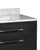 Verona 36" Black Vanity with Rectangular Undermount Sink