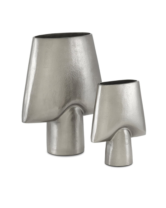 Wallah Nickel Vase Set of 2
