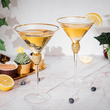 Diamond Collection 2 Piece Stemmed Martini Set