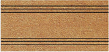 Large Beige Coir Doormat - 22x47" Basic Stripes