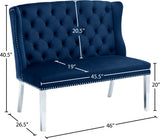 Suri Velvet Bench – Elegant Contemporary Settee with Chrome Legs and Button Tufting for Modern Spaces
