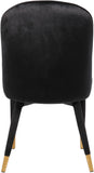Belle Velvet Dining Chair Set - Luxurious Contemporary Design with Gold-Tipped Legs and Comfort