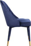 Belle Velvet Dining Chair Set - Luxurious Contemporary Design with Gold-Tipped Legs and Comfort