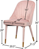 Belle Velvet Dining Chair Set - Luxurious Contemporary Design with Gold-Tipped Legs and Comfort