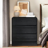 Modern Storage 3-Drawer Nightstand For Bedroom, Nursery, Liv
