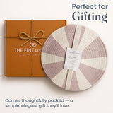 Pink Pinwheel Braided Cotton Placemat Set of 6
