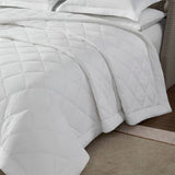 Premium Cotton Blanket with Plush Loft Fiber Fill, White