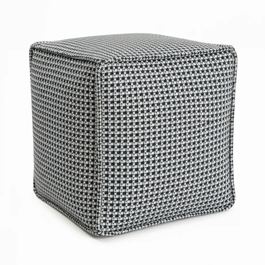 Furley Navy Square Pouf
