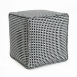 Furley Navy Square Pouf