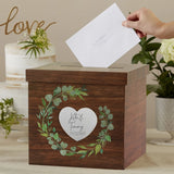 Rustic Brown Wood Card Box - Updated