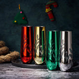 Multicolor 4-Piece Tree Stemless Wine & Water Glasses (Flutes)
