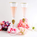 The Wine Savant Diamond Champagne Flutes Set of 2