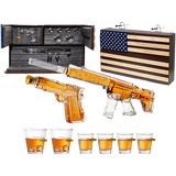 AR15 Whiskey Gun Decanter Flag Set - 1000ml Rifle & Pistol Set