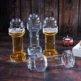 The Wine Savant SINGLE Set, Dumbbell Beer & Whiskey Glasses