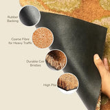 Olive Floral Coir Doormat - 17”x30”