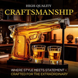 Gifts for Men Dad, 9 Oz Whiskey Gun Decanter Set