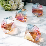 Set of 4 Diamond Whiskey & Wine Glasses 10oz (Iridescent)