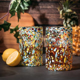 Hand Blown Mexican Drinking Glasses – Set of 6 (Confetti)