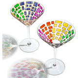 Renaissance Holiday Stained Glass Windows, (Martini Glasses)