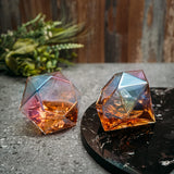Set of 2 Iridescent Diamond Whiskey & Wine Glasses 10oz