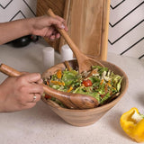 Handmade Acacia Wood Salad Servers - Spoon & Fork Set