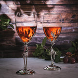 Stag Antler Set of 2 Wine Glasses 9"H (Wine)