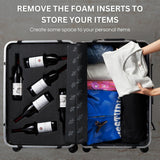 Wine Bottle Suitcase Aluminum | Holds 12 Standard 750 ML Bottles (26 IN)