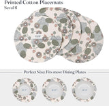 Green Kiwi Braided Cotton Placemat Set of 6