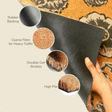 Gray & White Floral Coir Doormat -17"X30"